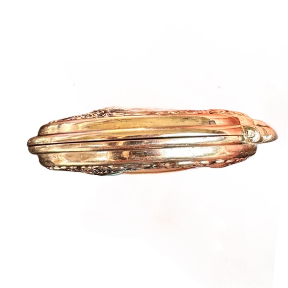 Vintage Silver Double Pocket Mirror - Inscriped HLP - Picture 5 of 11